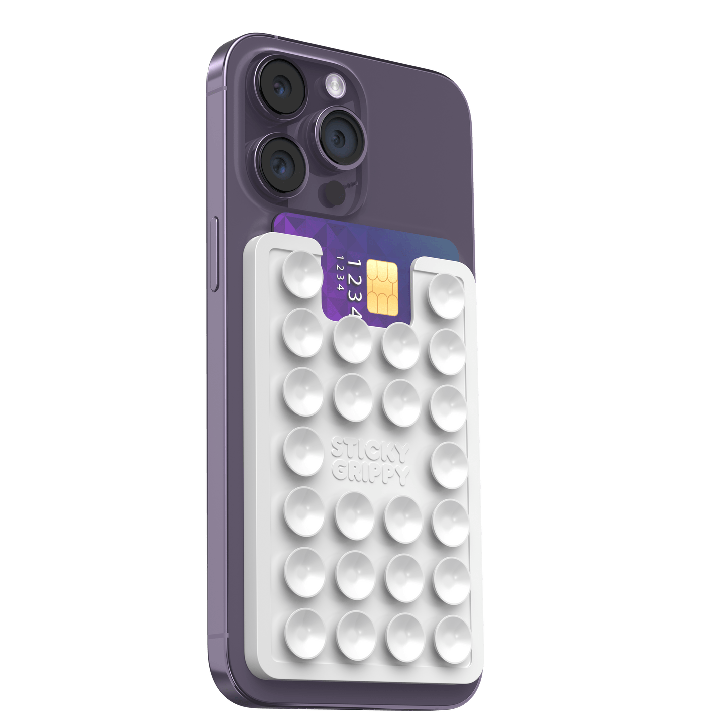 White Card Holder StickyGrippy